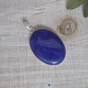 LAPIS SILVER STONE PENDANT NWOT